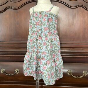 Yo Baby Floral Sundress 12-18M Blue Pink Boho Summer Toddler Dress